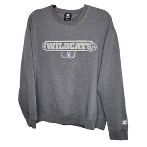 Vintage Y2K Kentucky Wildcats STARTER Crewneck Sweatshirt Size Large In Grey